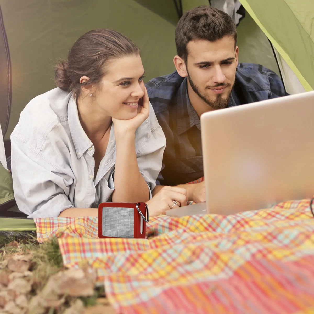 

Portable Silicone Speaker Case for Jbl Go2 Soft Silica Gel Storage Pouch Cover Red