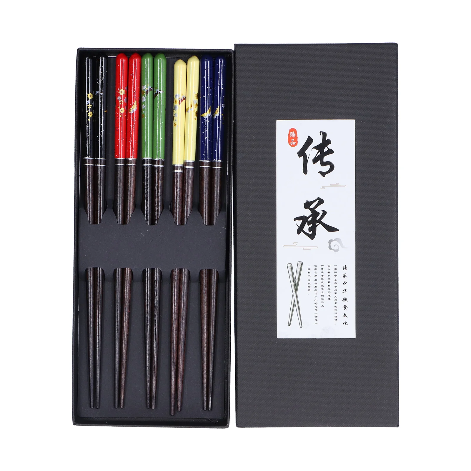 

Chopsticks Set Japanese Creative Butterfly Love Flower and Wind Printing Gift Box Pointed Sushi Chopsticks