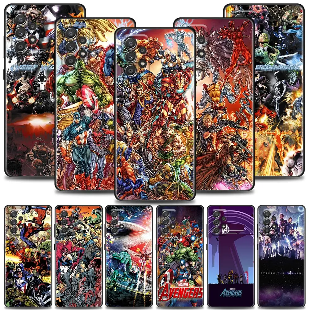 

Marvel Avengers Cartoon Phone Case for Samsung A31 A32 A41 A42 A51 4G 5G A01 A02 A03s A11 A12 A13 A21s A22 Soft Case Cover Funda