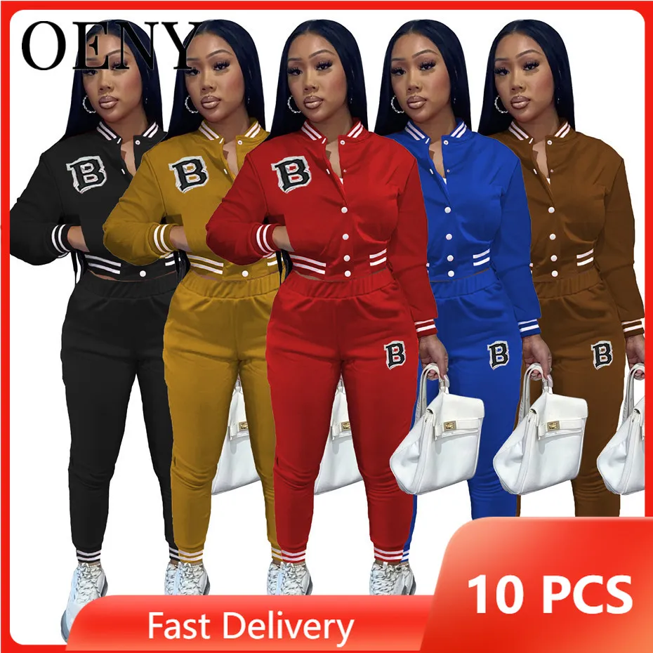 

2022 New Summer Women's Baseball Skirt 2 Piece Suit Letter Printing Long Sleeve and Pant Wholesale Items Bulk Lots O7961