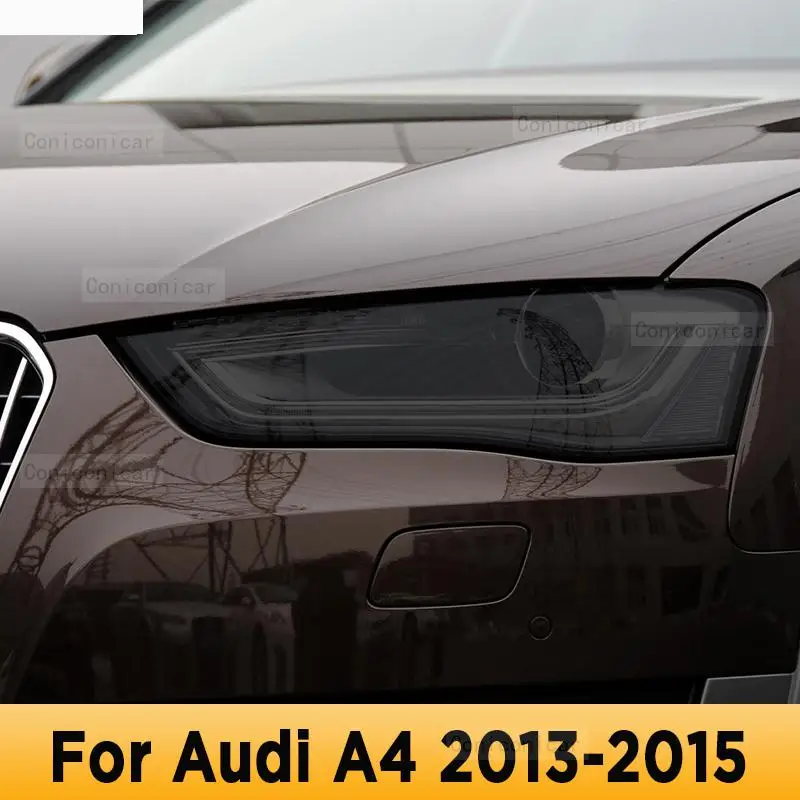 

Car Headlight Tint Anti-Scratch Smoked Black Cover Protective Film TPU Stickers For Audi A4 B8 B9 2013-2015 Repair Accessories