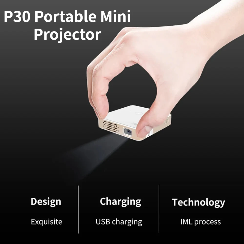 

2023 New P30 DLP Mini Portable Projector 1080p Home Cinema TV Proyector LED Video Beamer For Outdoor Support USB Micro SDK