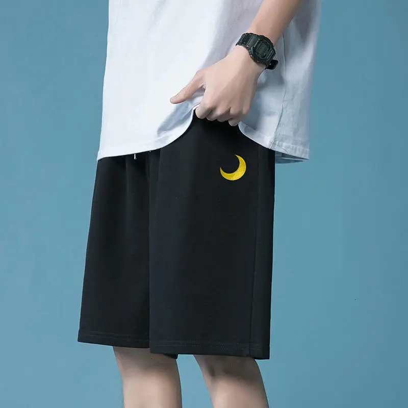 

New Embroidery Men Oversized Shorts 2022 Korean Men Women High Waists Shorts Cotton Male Casual Sport Shorts for Men Pants y2k