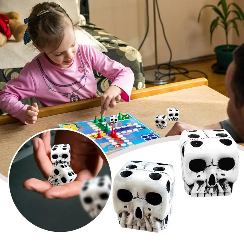 

Skull Dice Leisure Toy Party Club Six Sided Skeleton Dice Funny Design Skull Dice Round Corner High Quality Boutique Game Dice