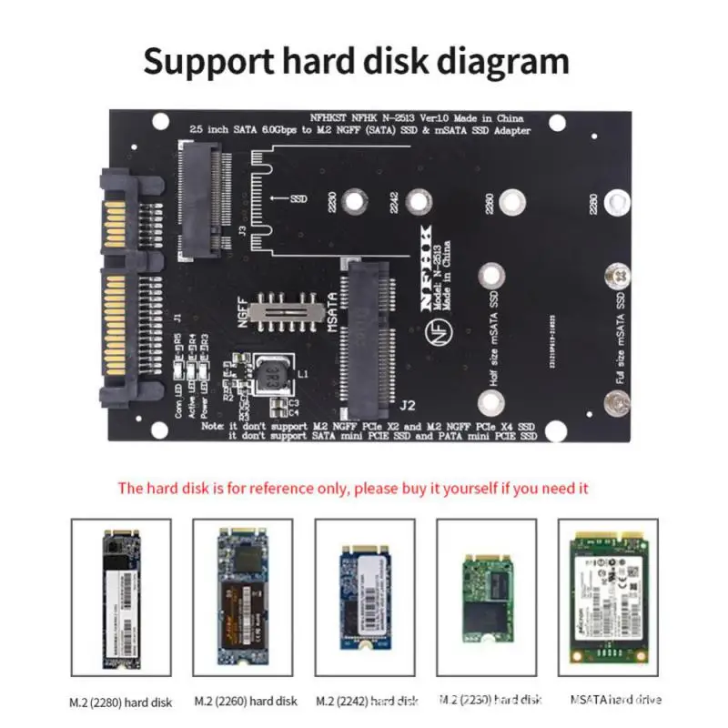 Конвертер адаптера M.2 SSD на 2 5 дюйма SATA NVMe NGFF в SFF-8639