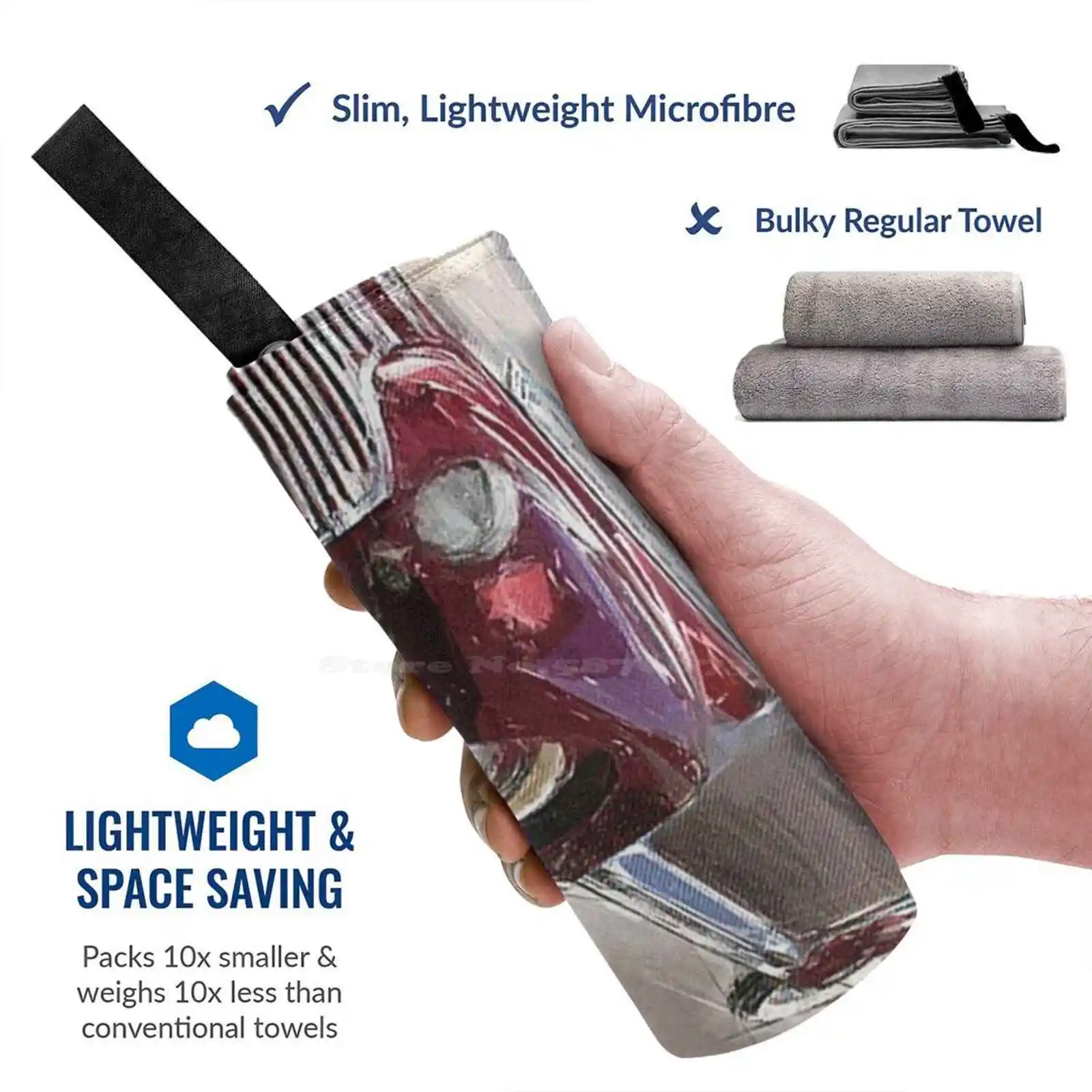 Мягкое полотенце для лица с узором Vieille Voiture дома и улицы Ancienne Auto Rétro Romantisme