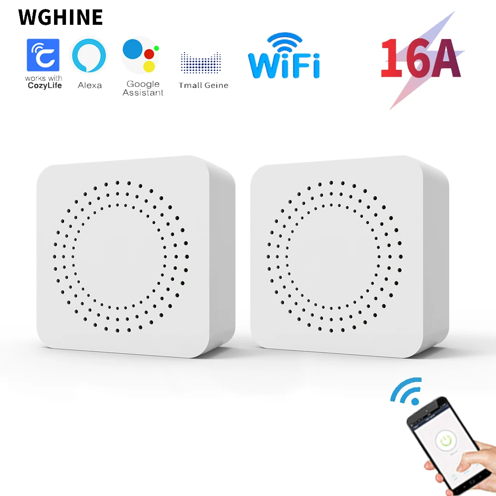 Умный переключатель WGHINE с Wi-Fi, 16 А, с приложением Cozylife