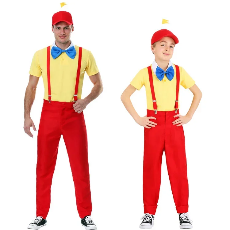 

Alice In Wonderland Twin Brother Costumes Cosplay McDonald Waiters Clothing Party Adult Children Halloween Costume