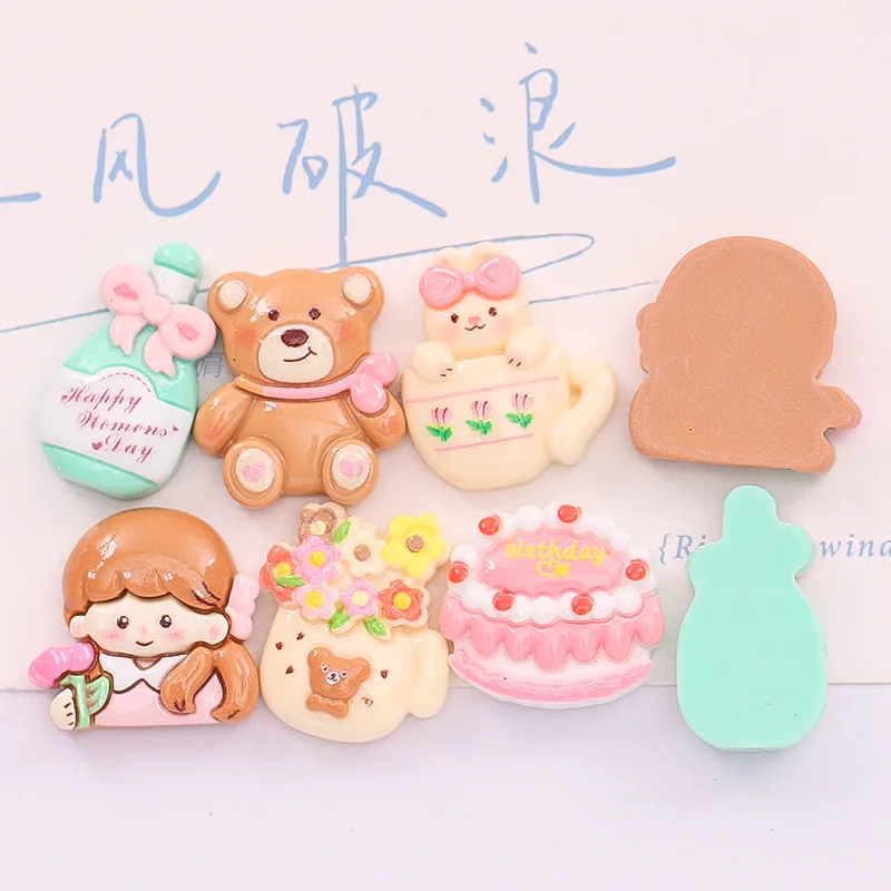 10 шт. новый милый мультяшный маленький медведь корзина для цветов серия девочек