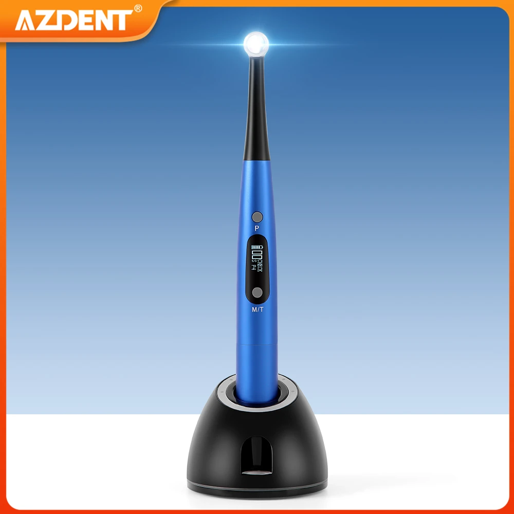 

AZDENT Стоматологический СВЕТОДИОДНЫЙ светильник широкого спектра 1 секунда отверждения металлического корпуса Встроенный измеритель света ...