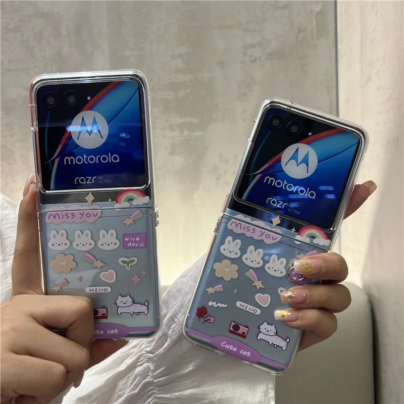 Чехол-книжка для телефона с рисунком из аниме Disney Stellalou Motorola RAZR40 Ultra OPPO Find N N2 N3 Flip