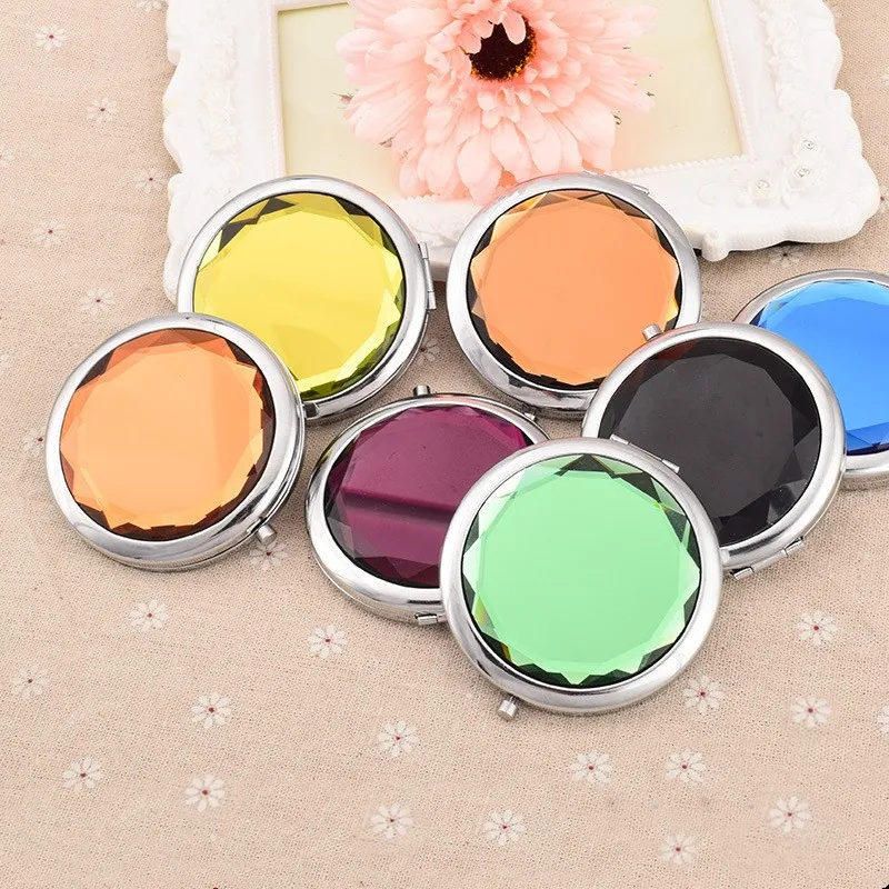 

CSHOU277 Mini Round Makeup Mirror Portable Double-sided Vanity Mirror Cosmetic Mirror Makeup Vanity Foldable Pocket Mirror