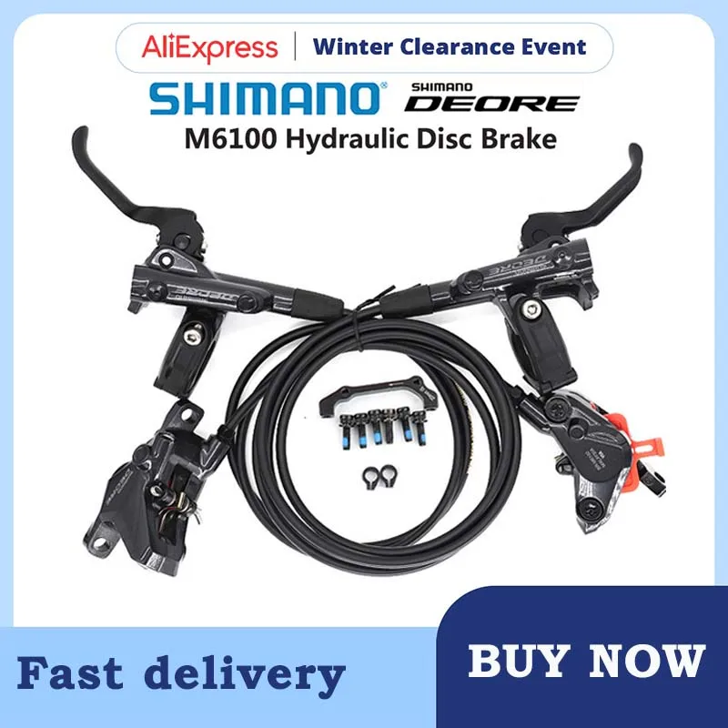 

SHIMANO DEORE M6100 2-поршневой M6120 4-поршневой тормоз для горных велосипедов, гидравлический дисковый тормоз для горных велосипедов