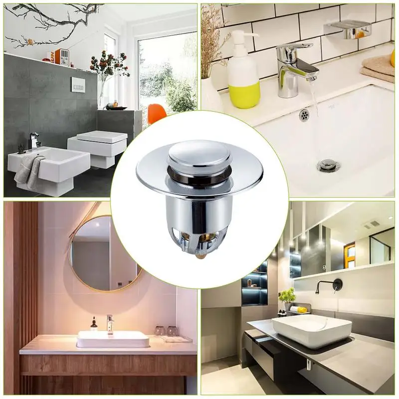 

Sink Plug Drain Strainer Anti Clogging Stainless Steel Hair Catcher Stopper Shower Floor Drain Cover Kitchen Bathtub Stopper