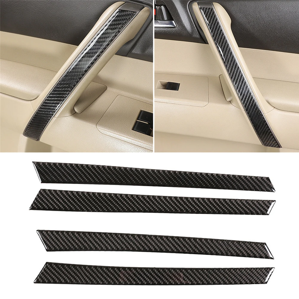 

Soft Real Carbon Fiber Interior Door Panel Decorative Cover Fit for Toyota Highlander 2009-2013 Car Accessories