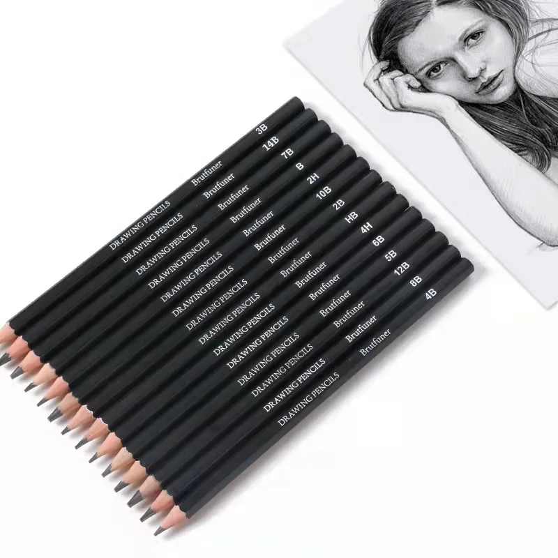 

14pcs/box Professional Sketch Painting Art Pencil Children Student School Standard Pencil Art Supplies Office Stationery