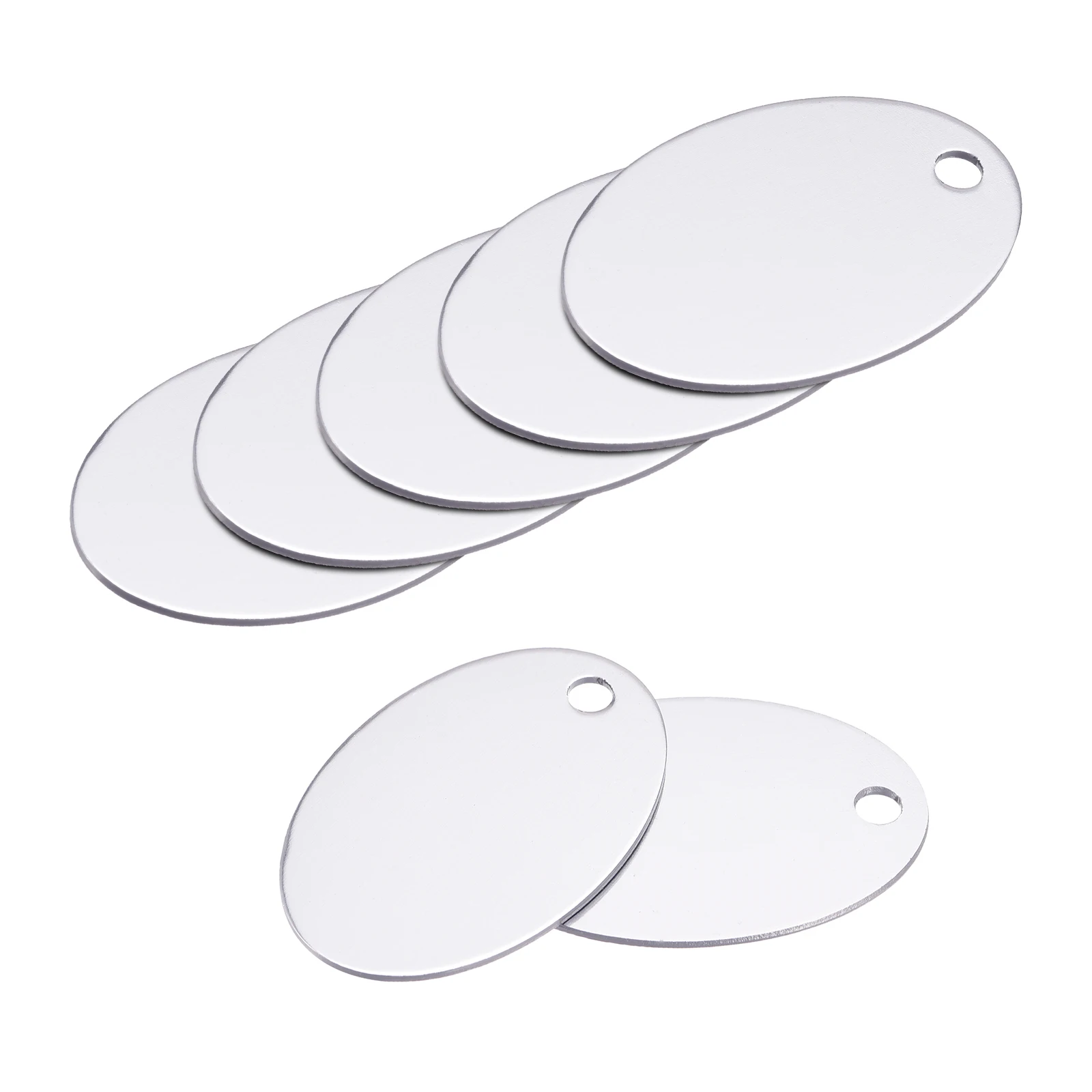 

Uxcell Metal Oval Stamping Blank DIY Label Aluminum Tags 25x38mm Silver for Craft, Pendant Decoration, Pack of 25