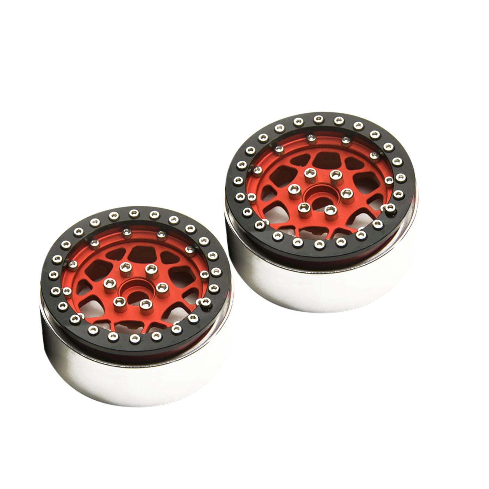 

2pcs\set Adjustable 4 Offsets Rims Metal Beadlock Wheels For 1/10 Mud Crawler SCX10 TRX4 rc car upgrade parts Fit 2.2 tires New