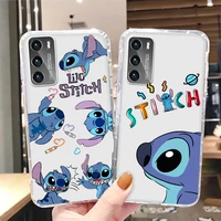 lilo stitch disney cartoon phone case for huawei p50 p40 p30 p20 lite 5g nova y70 plus 9 se pro 5t y9s y9 prime y6 transparent