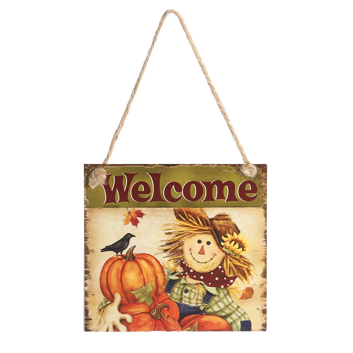 

Thanksgiving, Welcome Sign Front Door Decor Wreath Farmhouse Front Porch Restaurant Decor 6 Inch Thanksgiving Home Wall Sign