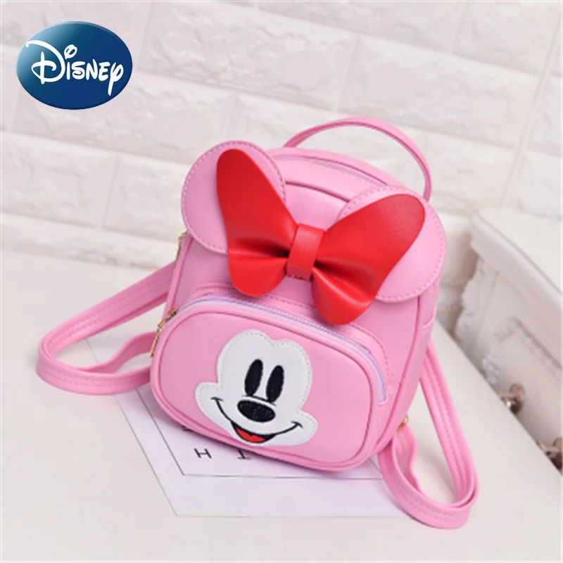 Disney Mini Backpack for Kids Mickey Mouse Schoolbag for Girls PU Material High Quality Free Shipping Purse Shoulder Bag