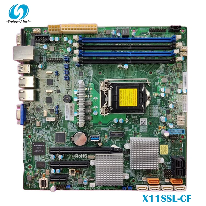 

For Supermicro X11SSL-CF Server Micro-ATX Motherboard LGA1151 C232 Chipset Supports E3-1200 v6/v5 7th/6th i3 Series Fully Tested