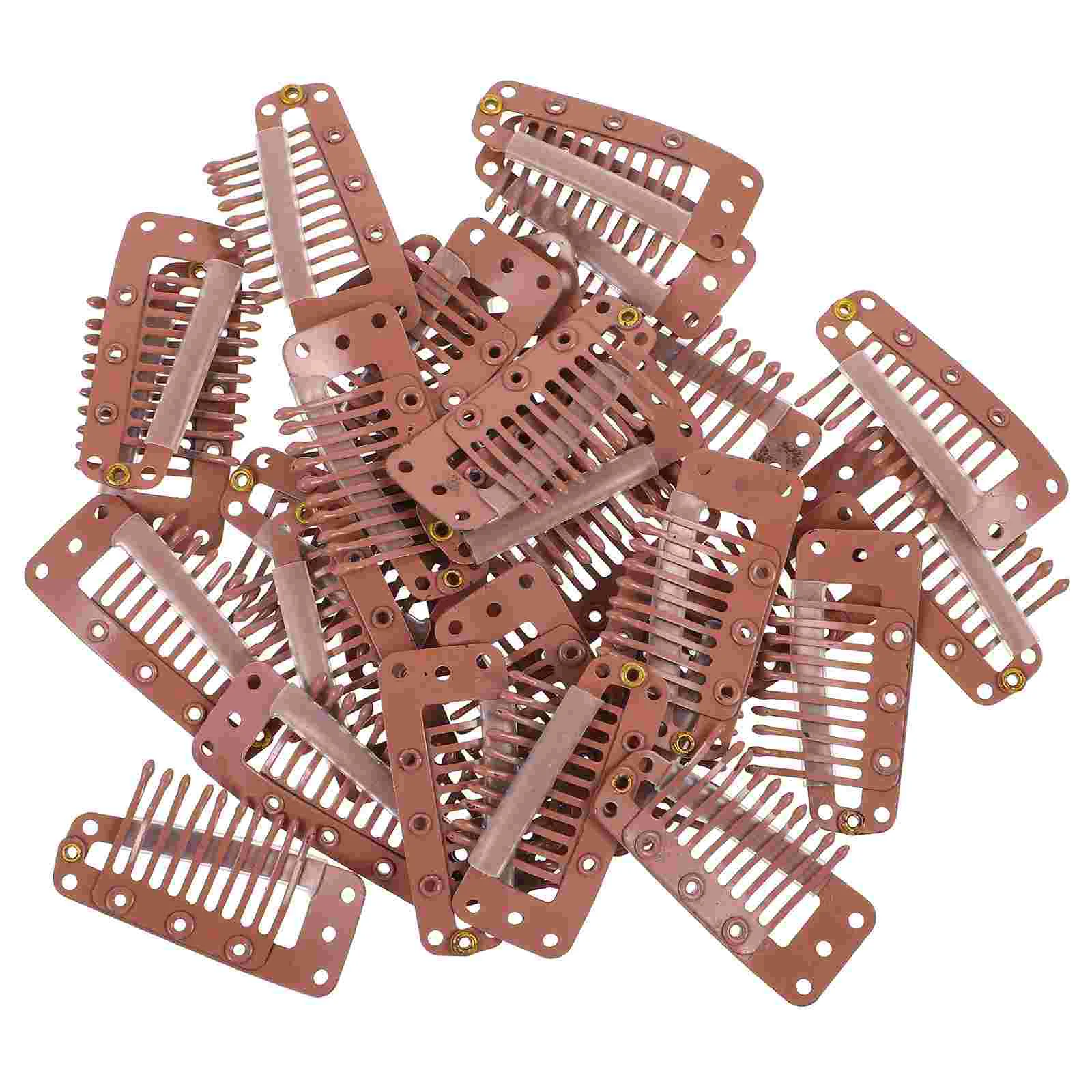 

30 Pcs Clip Hair Jaw Clips Making Kit Pin Grips Secure Metal Extension Fake