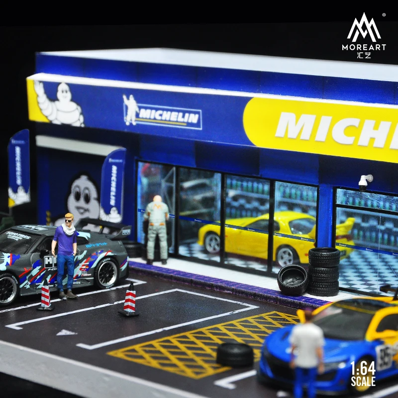 

Предпродажа в августе MoreArt 1/64 мастерская Michelin, оригинальный дизайн, литые модели автомобилей