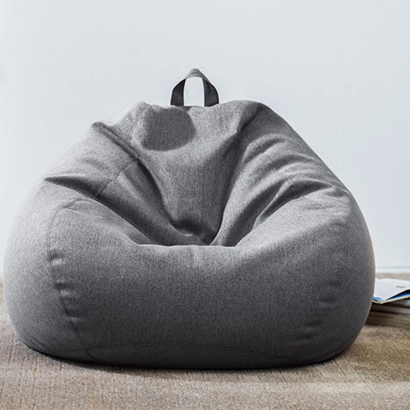 

Чехол для дивана Lazy Bean Bag, кресло без подкладки, льняное кресло с откидывающейся спинкой