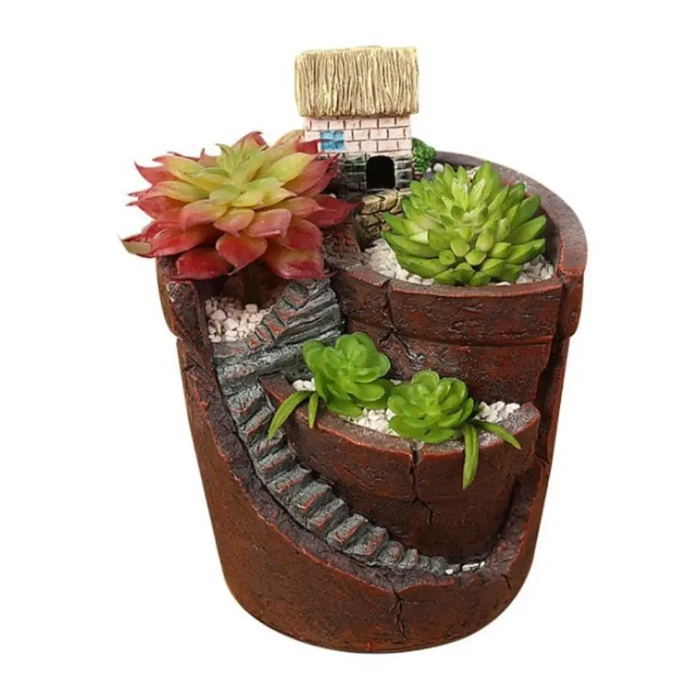 

Sky Garden Micro Landscape Flower Pot Planter Bonsai Succulents Plants Garden Pots for Office Home Decoration Craft Ornaments