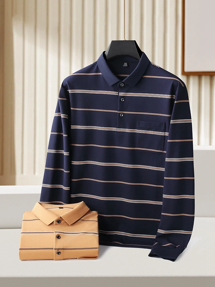 Рубашка с длинными рукавами и карманами мужская рубашка-поло высокого класса