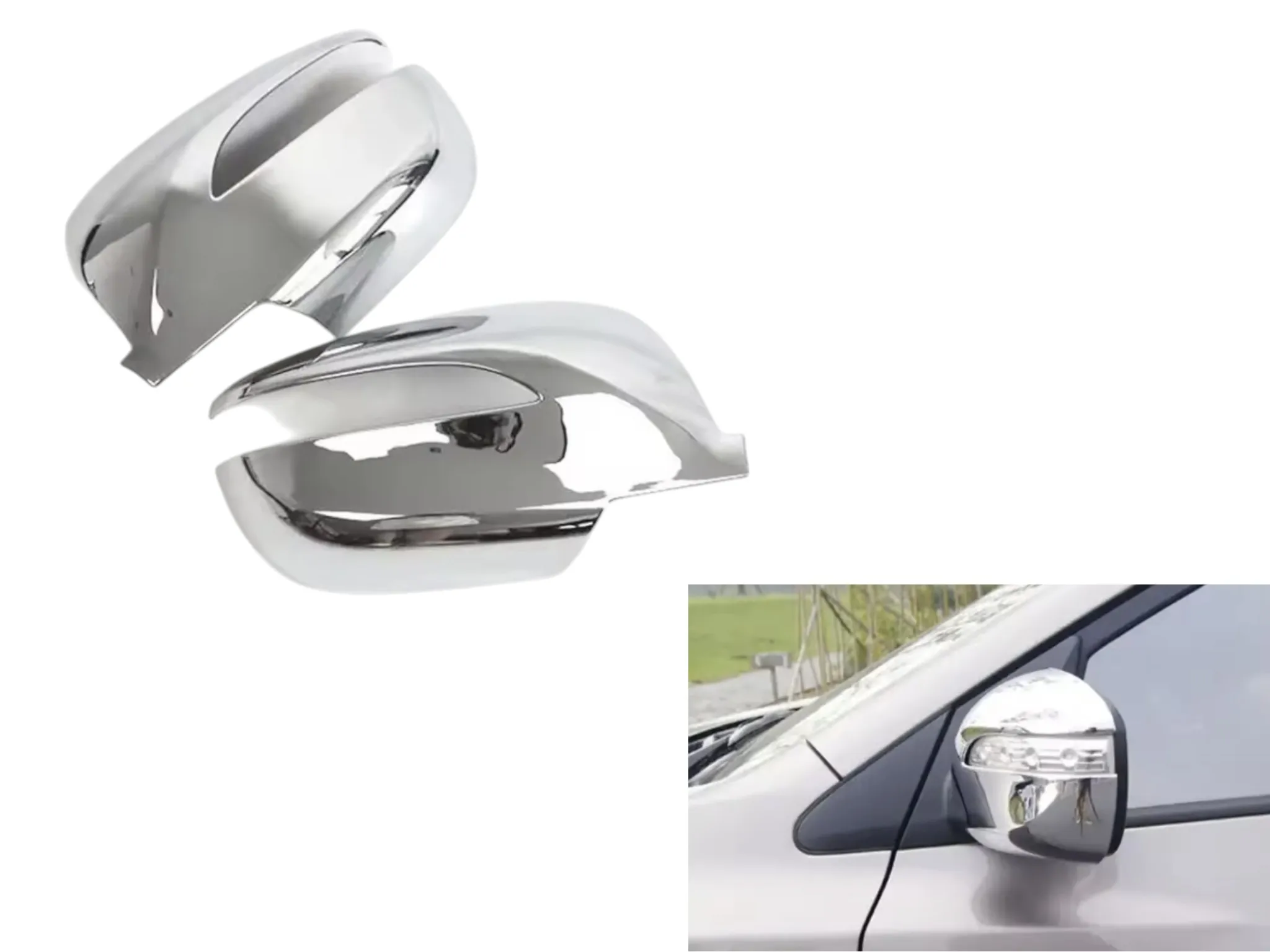 

1 пара хромированных накладок на боковые зеркала для Hyundai ix35 Tucson 2010 года и новее (только накладки)