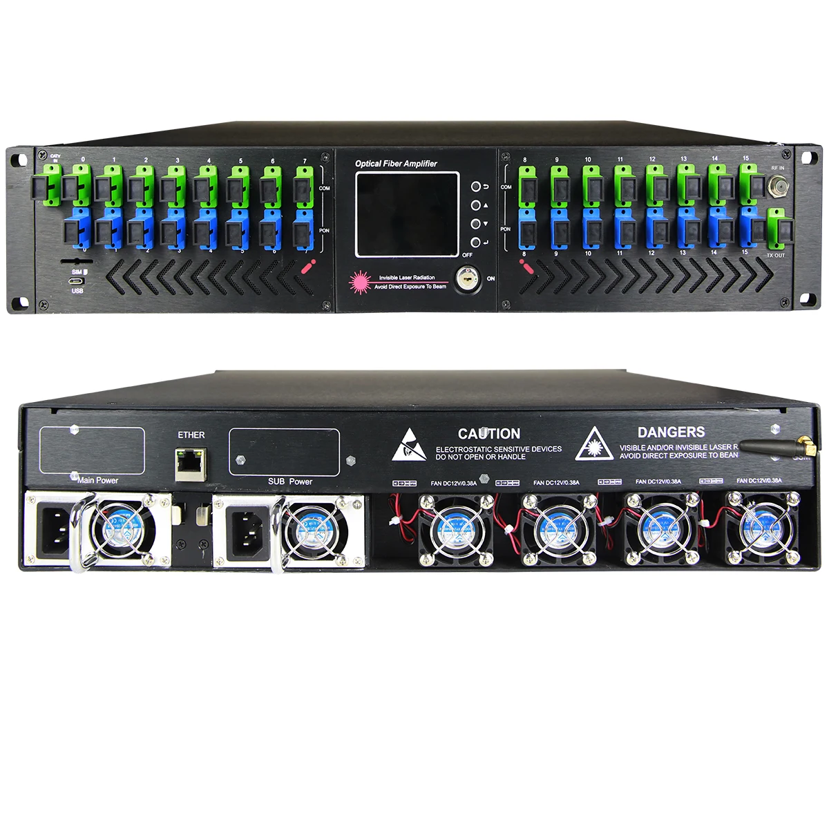 Оптоволоконный усилитель с эрбиум-дупедом 1550 нм + оптический передатчик