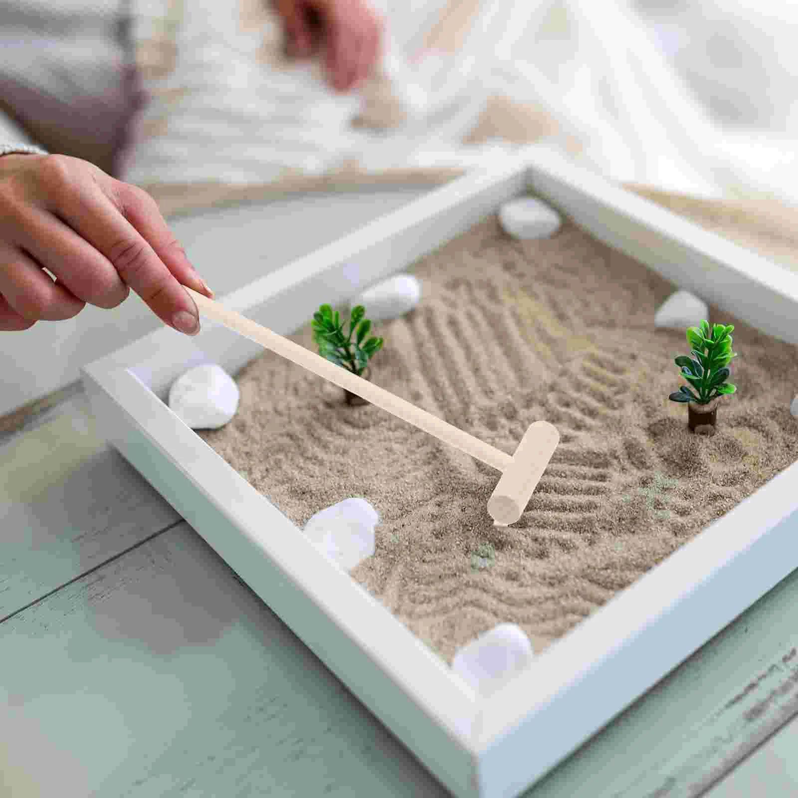 Песочные грабли Zen садовый аксессуар мини-бамбуковые миниатюрные украшения