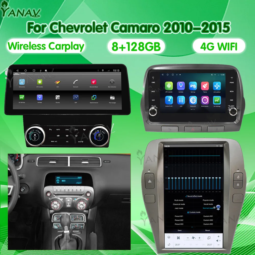

Автомобильный GPS-навигатор на Android для Chevrolet Camaro 2010-2015, автомобильное радио, стерео, мультимедийный видеоплеер, беспроводное головное устрой...