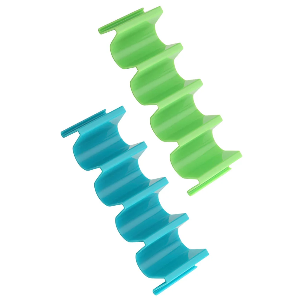 

1 Set 2Pcs Plastic Burritos Stands Taco Display Racks Holders (Assorted Color)