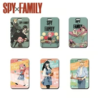 spy x family original anya forger pvc card holder hanging neck bag anti lost lanyard id card student campus card protective case