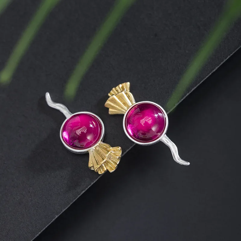 Женские серьги-гвоздики с редисом оригинальный дизайн серьги покрытием из