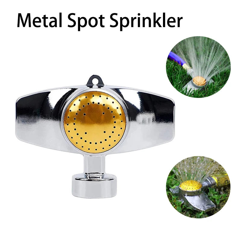 Metal Spot Sprinkler Zinc Alloy Metal Circular Spot Sprinkler Automatic 360° Garden Irrigation Lawn Sprinkler Watering Sprinkle