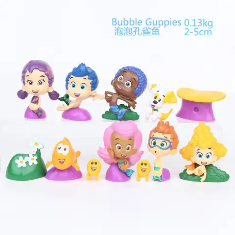 Экшн-фигурки из аниме «пузыри», ПВХ игрушки для щенков, Гоби, деема, Гил, она, 12 шт./лот, модель куклы в подарок