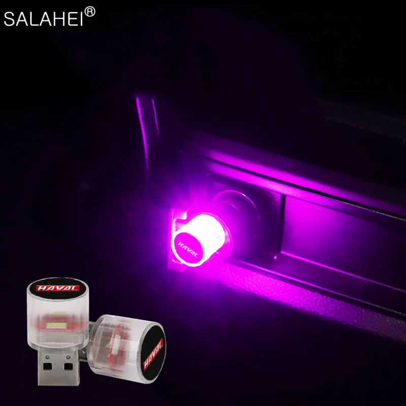 

1PC Car USB Logo Ambient Light Mini Colorful LED Atmosphere For Great Wall Haval H1 H2 H6 H7 H4 H5 H9 F5 F7 F7X F9 M6 H2S JOLION