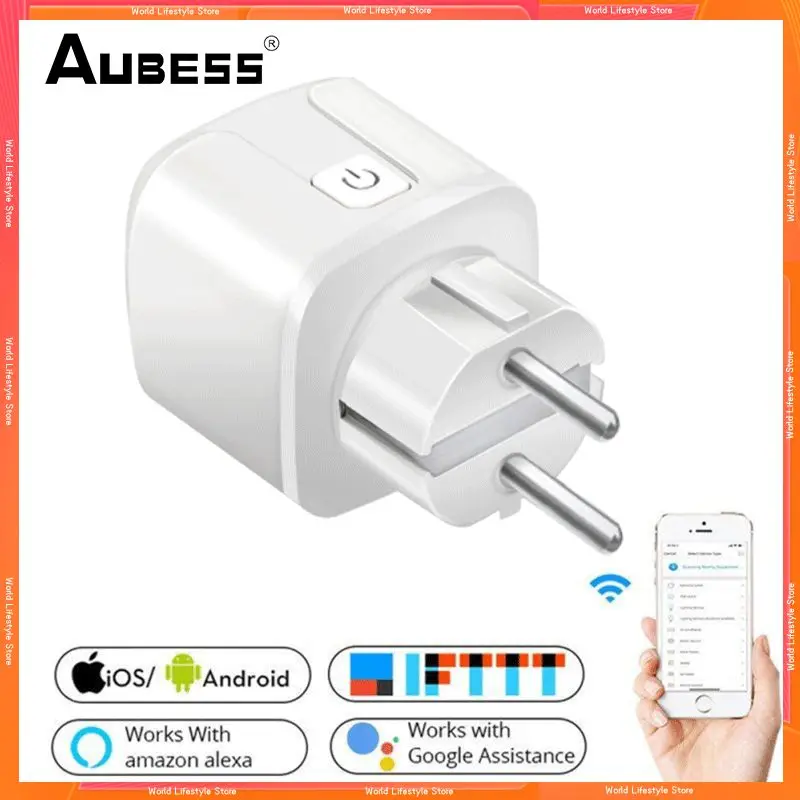 

Electricity Statistics Eu Plug Smart Outlet Timer Overcharge Protection Tuya Wifi Socket Voice Control Via Alexa Google Home 16a
