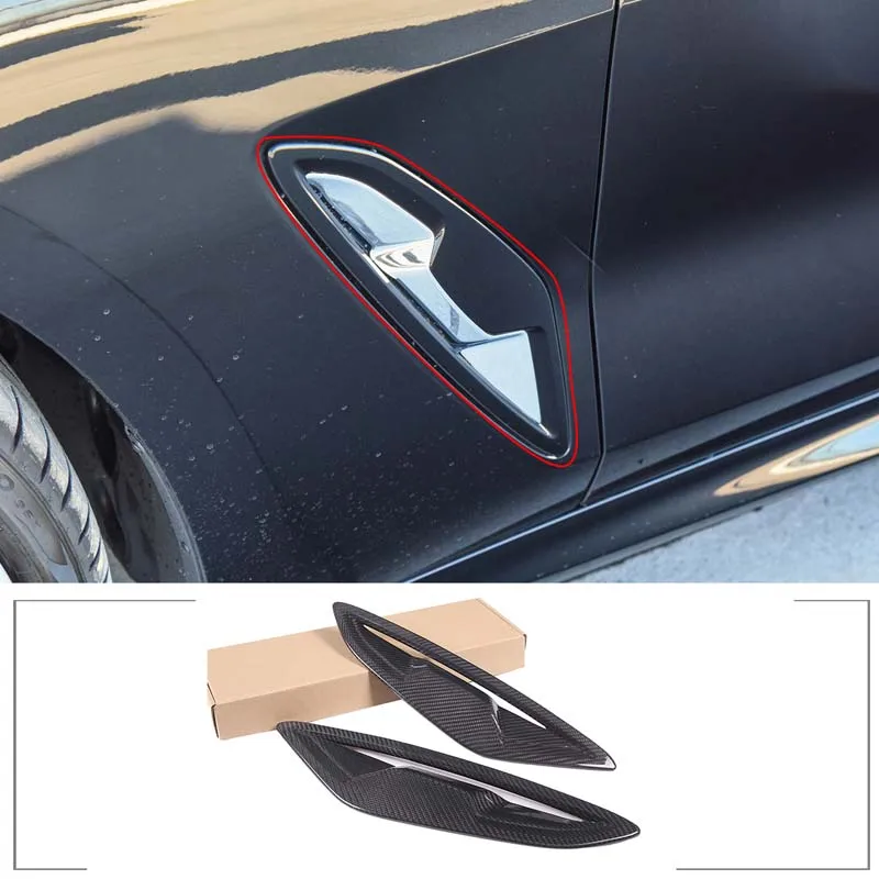 

Real Carbon Fibre Car Styling Car Side Vent Fender Stickers For BMW 8 Series G14 G15 G16 2019-2022 Car Modifications Accessories