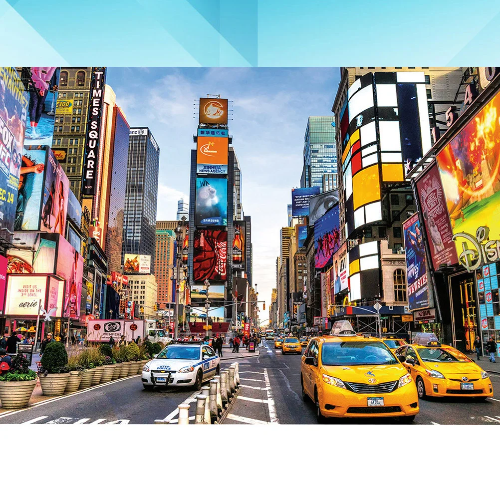 

1000 Pieces Painting Aldult Toys Paper Puzzle Modern Jigsaw Time Square Adults Educational Child