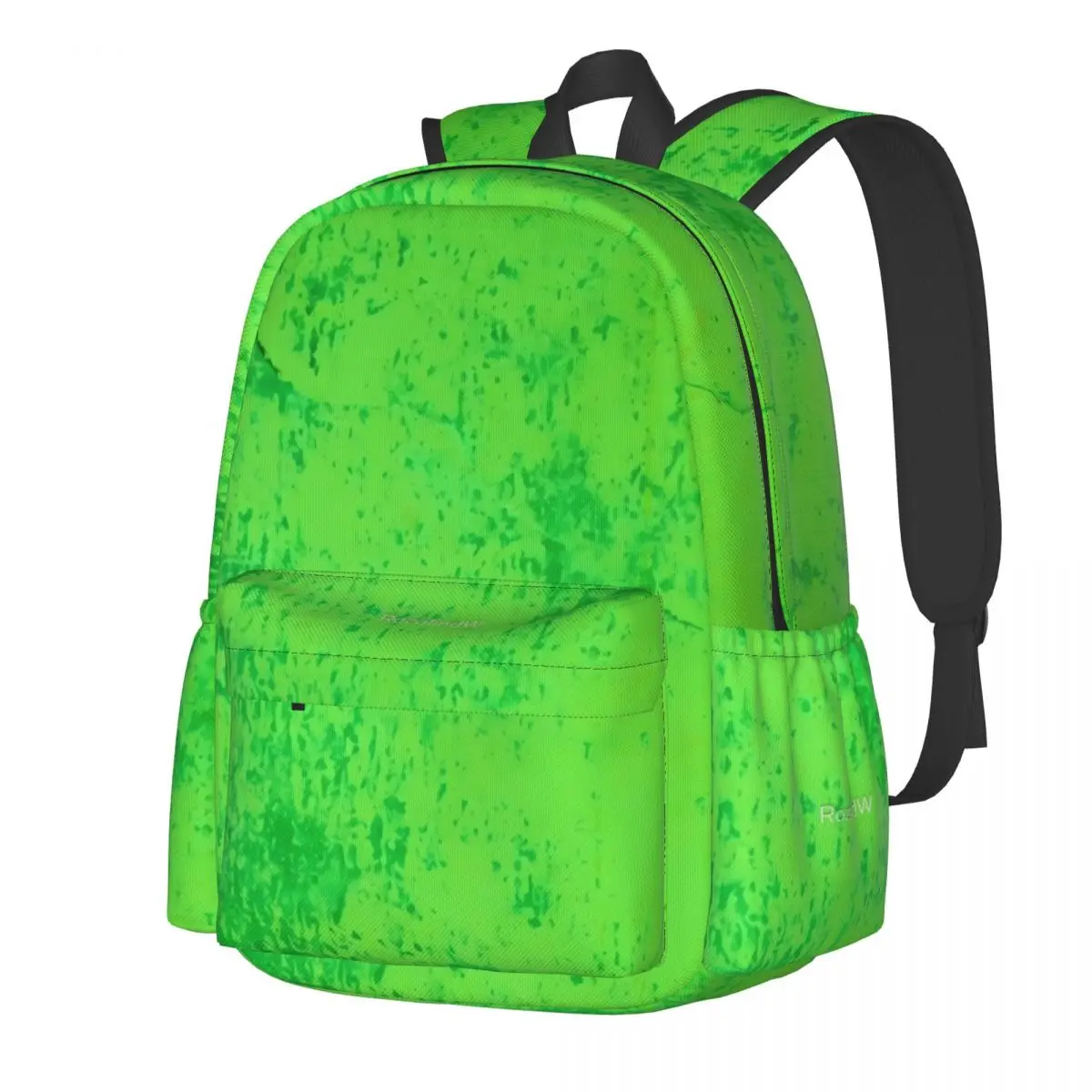 

Green Moss Print Backpack Abstract Art Cycling Backpacks Student Unisex Custom Big School Bags Pretty Rucksack