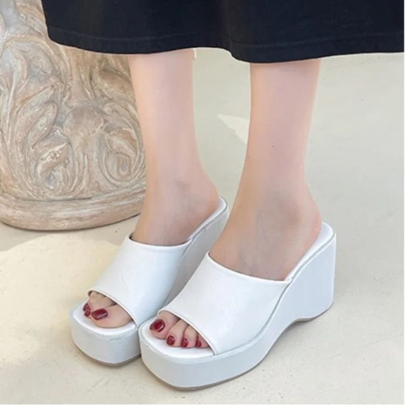 Thick Bottom Slope with Lightweight Sandals Fashion Thickness Waterproof Platform Sandals Large Size 43 Women's Shoes Outdoor