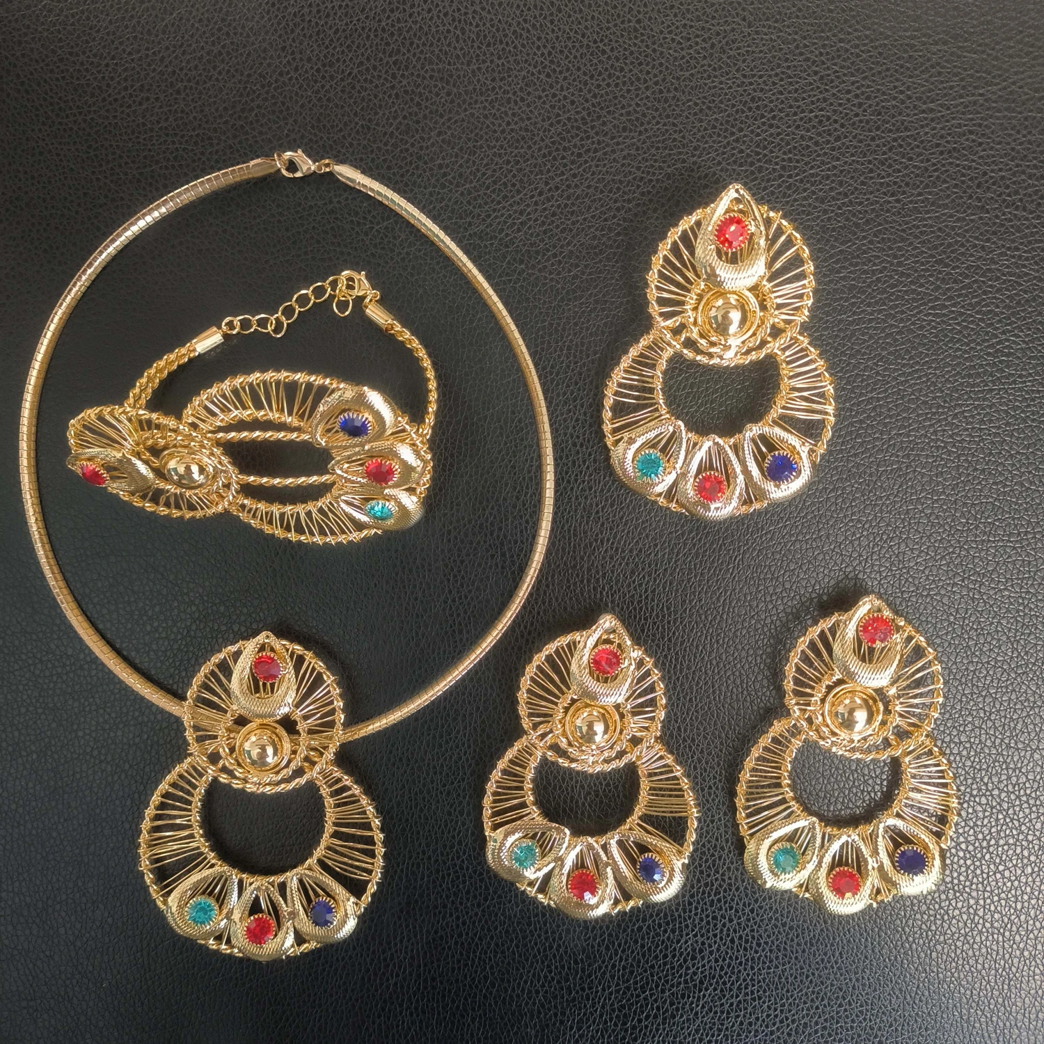 Роскошный набор ювелирных изделий Yuleili стильные крупные уникальные цветные