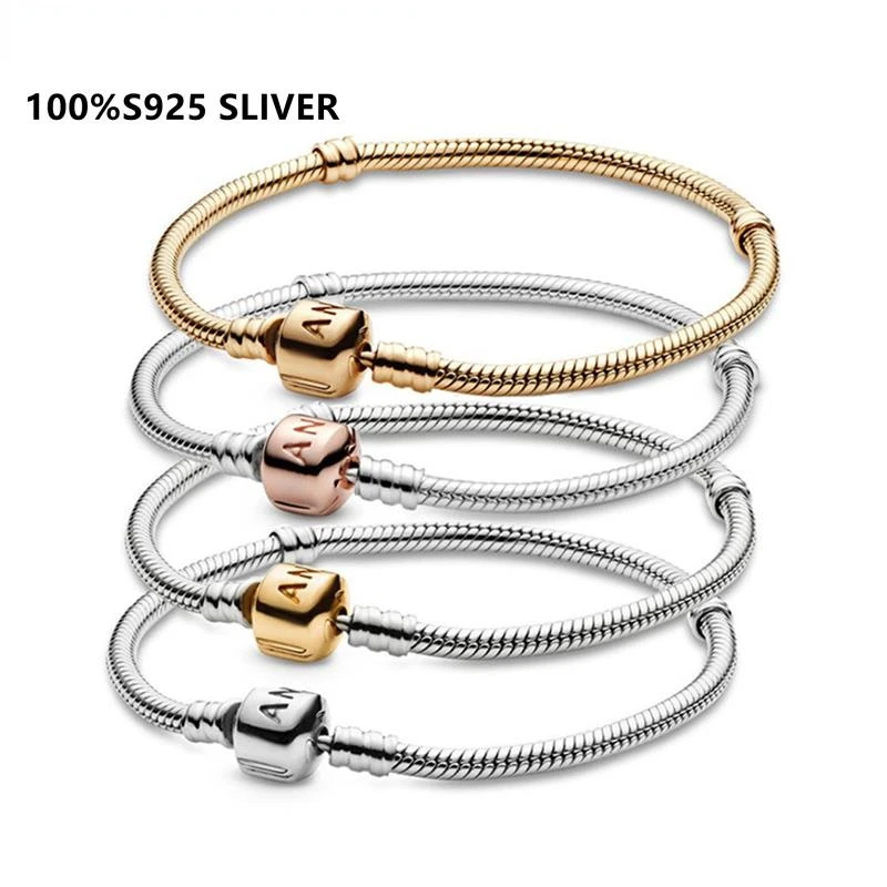 

Женский браслет с круглыми бусинами, из серебра 100% пробы