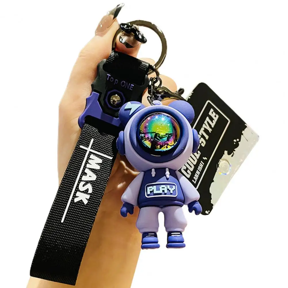 

Fashion Keychain Pendant Multiple Use Vivid Color PVC Standing Bear Animal Bag Pendant Easy-carrying Key Chain Car Decor