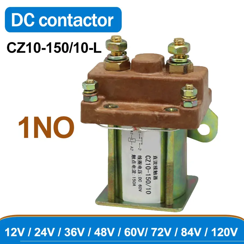 

DC Contactor CZ10-150/10-L 150A NO Nomal Open 12V 24V 36V 48V 60V 72V 84V 120V